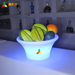 工廠直銷遙控變色LED七彩發光果盤 婚慶與家居的璀璨之選